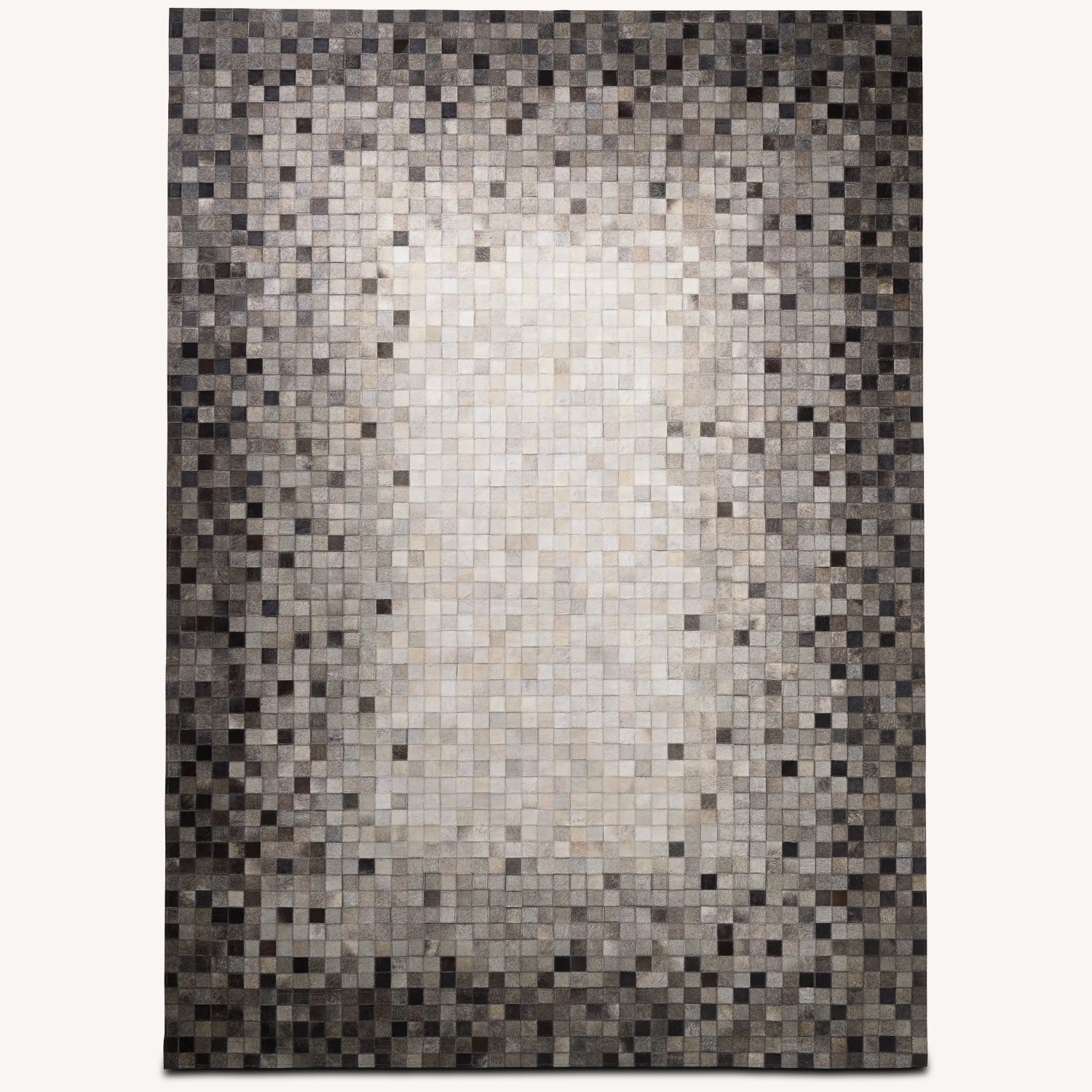 Modern Leather Patchwork Area Rug - image-6