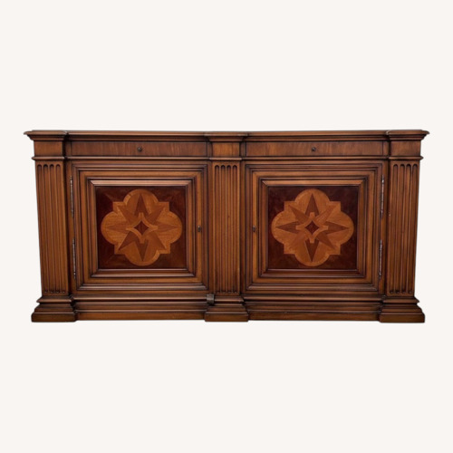 Used Ethan Allen Walnut Inlaid Marquetry Sideboard for sale on AptDeco