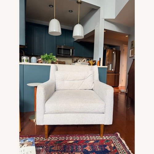 Used West Elm Crosby Light Gray Fabric Armchair for sale on AptDeco