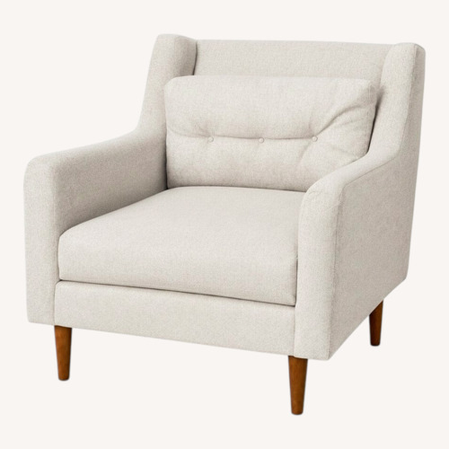 Used West Elm Crosby Light Gray Fabric Armchair for sale on AptDeco