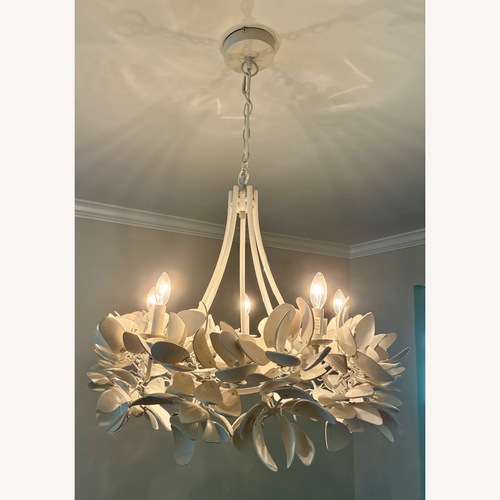Used Anthropologie Magnolia Coconut Chandelier for sale on AptDeco