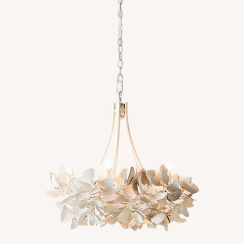Used Anthropologie Magnolia Coconut Chandelier for sale on AptDeco