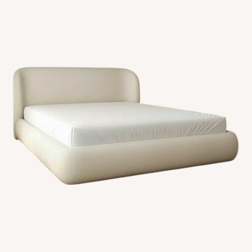 Used Wayfair Cream Upholstered Storage Platform Bed for sale on AptDeco