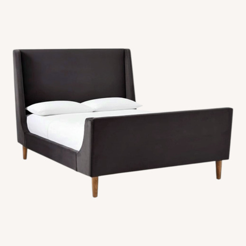 Used West Elm Full-size Upholstered Sleigh Bed for sale on AptDeco