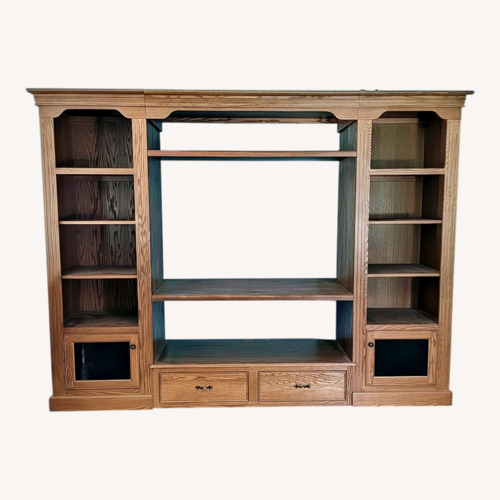 Used Oak Entertainment Center  for sale on AptDeco