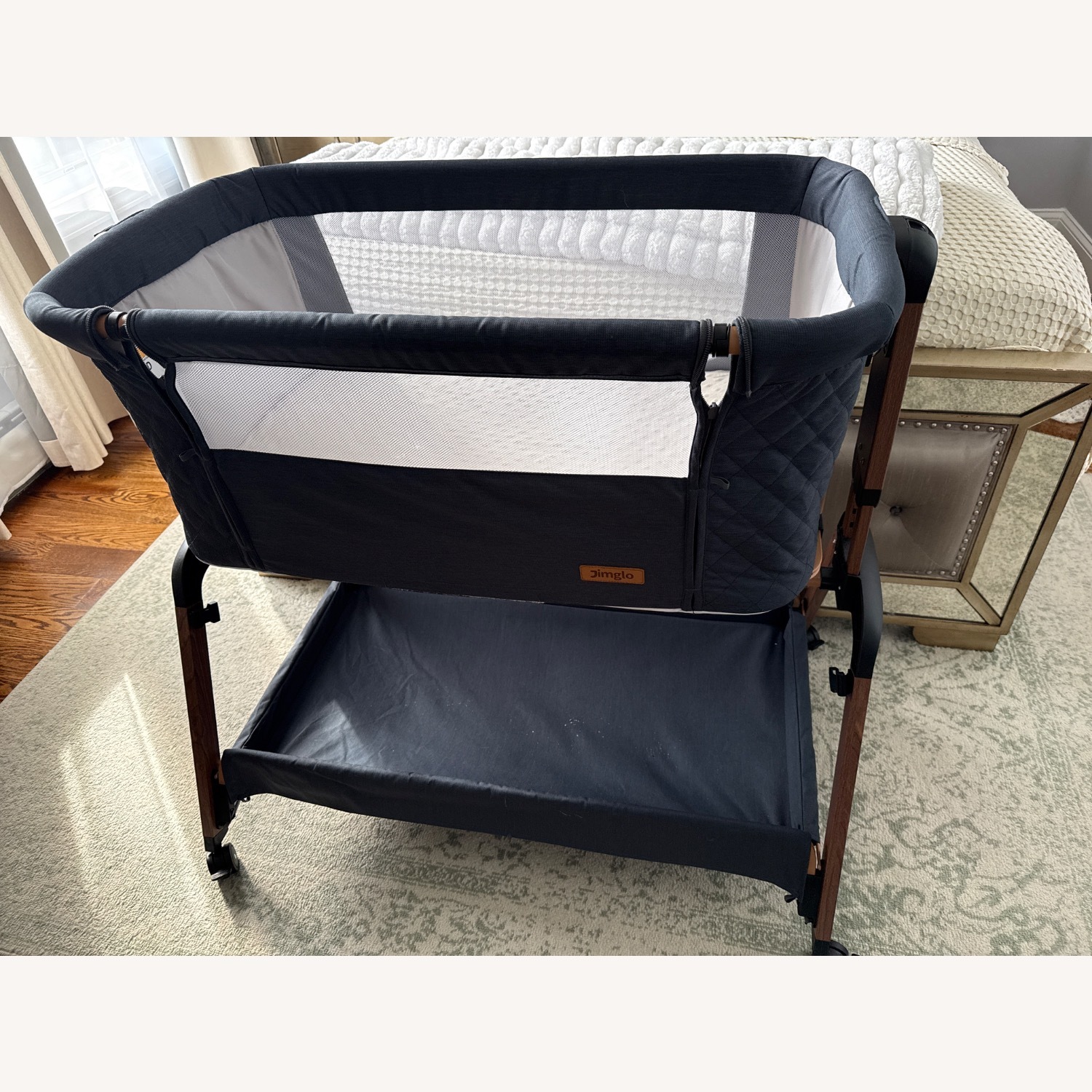 Blue Fabric Baby Bassinet  - image-2