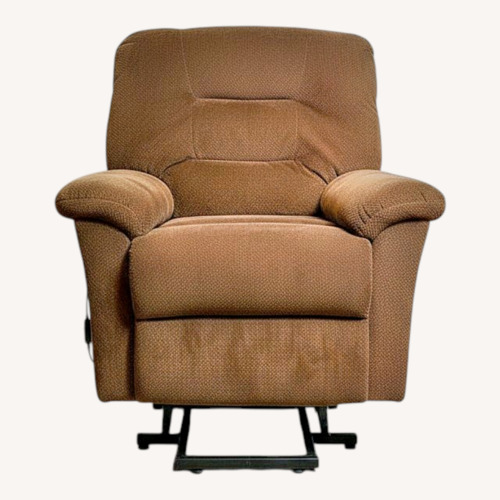 Used Vintage/Antique Finds Dark Brown Fabric Loveseat for sale on AptDeco