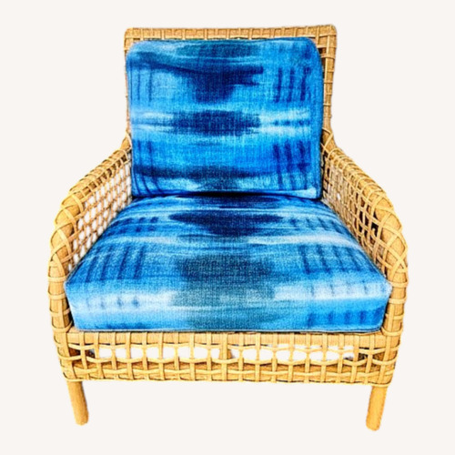 Used Palecek Natural Wicker Patio Chairs - Set of 2 for sale on AptDeco