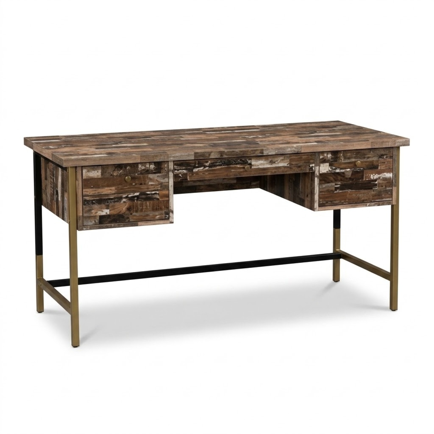 Kemper 4-drawer Writing Desk Salvaged Cabin - image-5