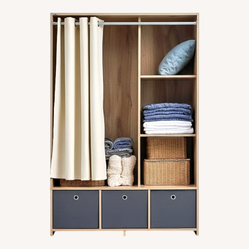Used Wes 3 Bin Armoire Standing Closet for sale on AptDeco