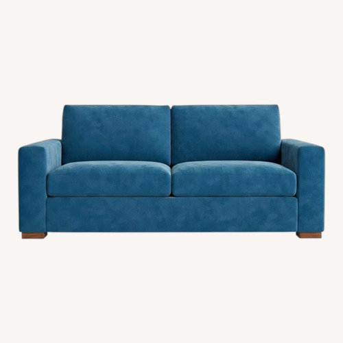 Used Blue Microfiber Sofa and Loveseat  for sale on AptDeco