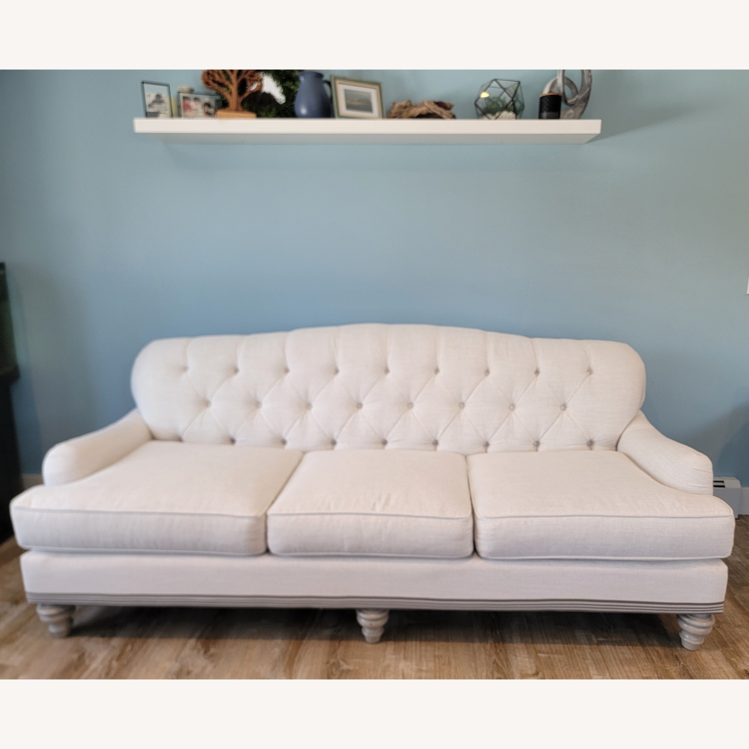 Beautiful Tufted-Back Sofa, 88" Long, 36" Deep - image-1