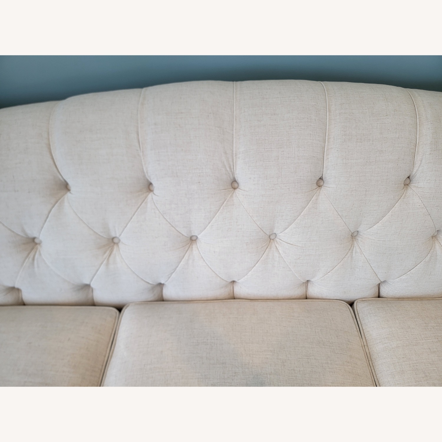 Beautiful Tufted-Back Sofa, 88" Long, 36" Deep - image-7