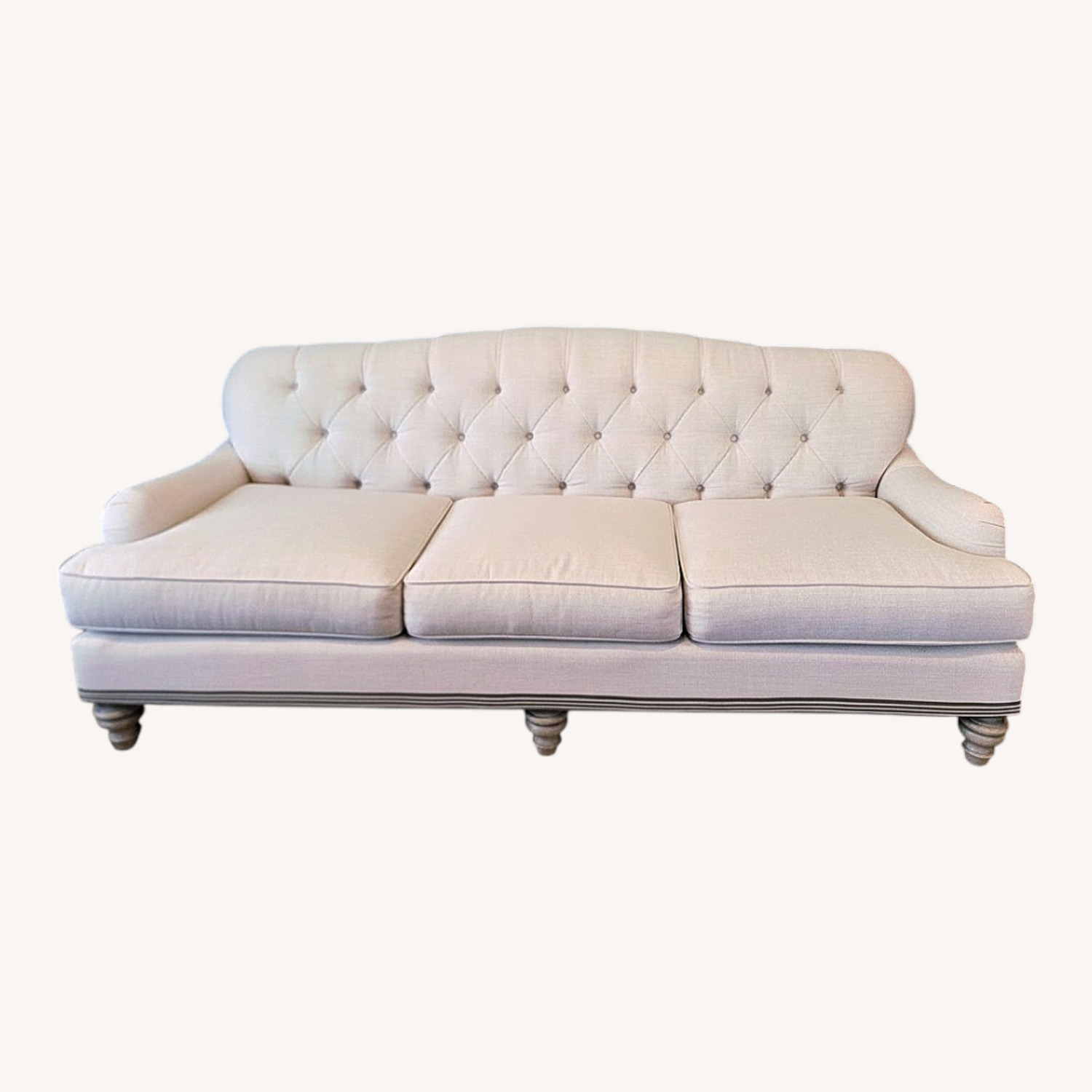 Beautiful Tufted-Back Sofa, 88" Long, 36" Deep - image-0