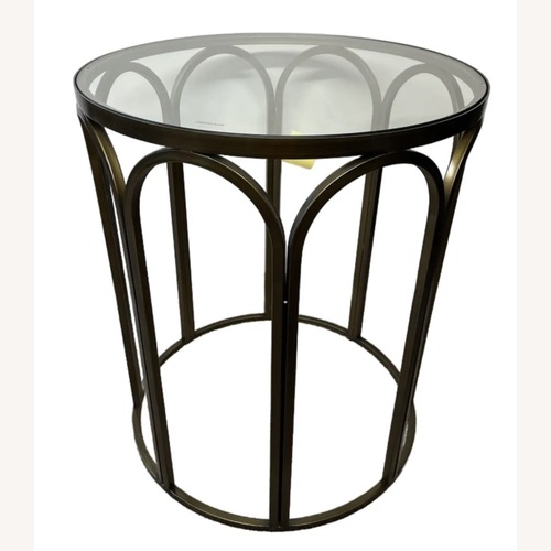 Used Howard Elliott Gold Metal Side Table for sale on AptDeco