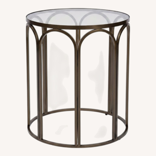 Used Howard Elliott Gold Metal Side Table for sale on AptDeco