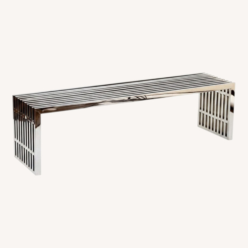 Used Wayfair Silver Metal Bench  for sale on AptDeco
