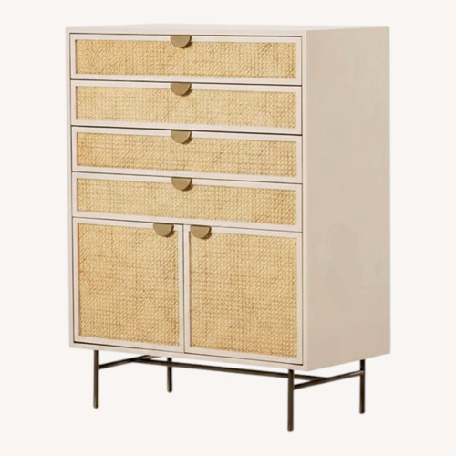 Used Nathan James Natural Rattan & Wood Dresser for sale on AptDeco