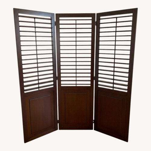 Used Pier 1 Imports Dark Brown Wood Room Divider for sale on AptDeco