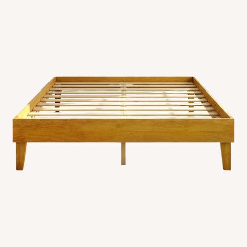 Used Natural Wood Queen Bed  for sale on AptDeco