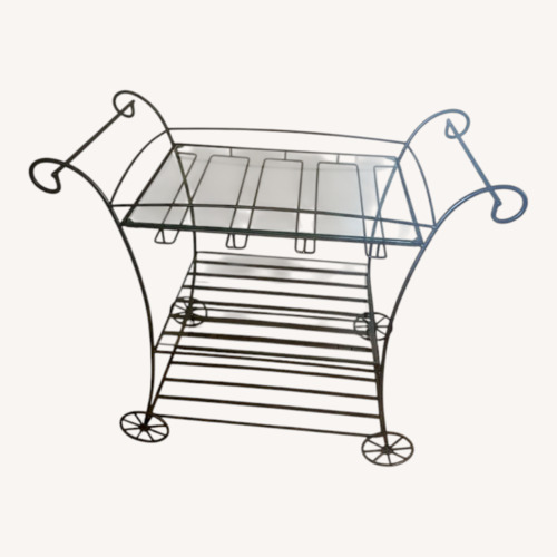 Used Vintage Wrought Wine Cart for sale on AptDeco