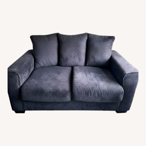 Used Raymour & Flanigan Benton Loveseat Dark Gray for sale on AptDeco