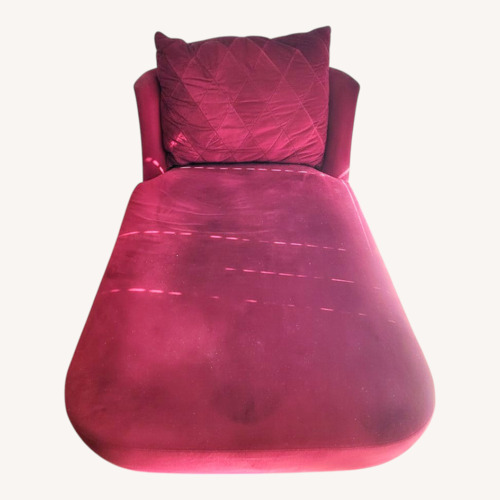 Used Vintage/Antique Finds Red Velvet Chaise Lounge for sale on AptDeco