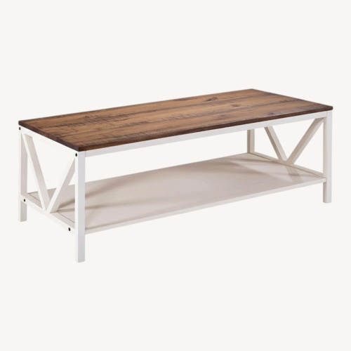 Used Wayfair Light Brown Wood Coffee Table for sale on AptDeco