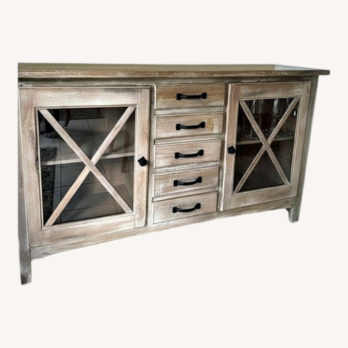 Used Light Brown Wood Sideboard for sale on AptDeco