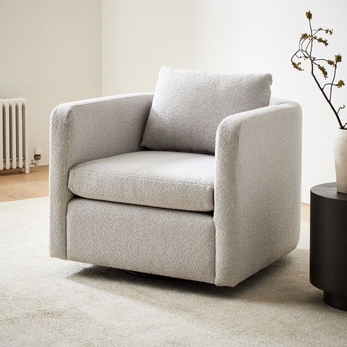 Used West Elm Bacall Curved Swivel Chair for sale on AptDeco