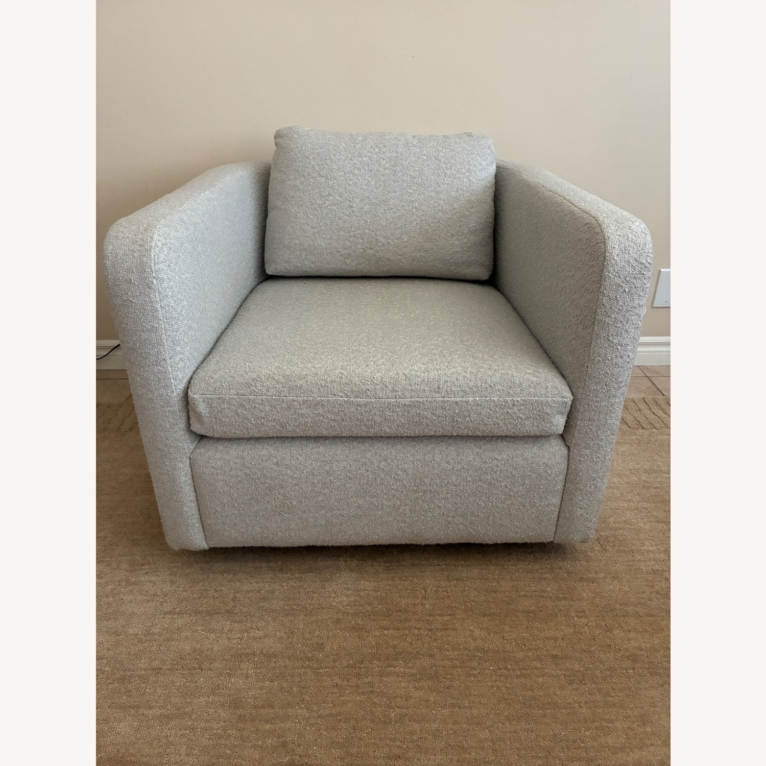 West Elm Bacall Curved Swivel Chair - image-4