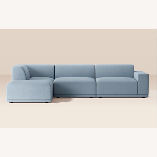 Used CB2 Faible Blue Fabric 3+ Piece Sectional for sale on AptDeco