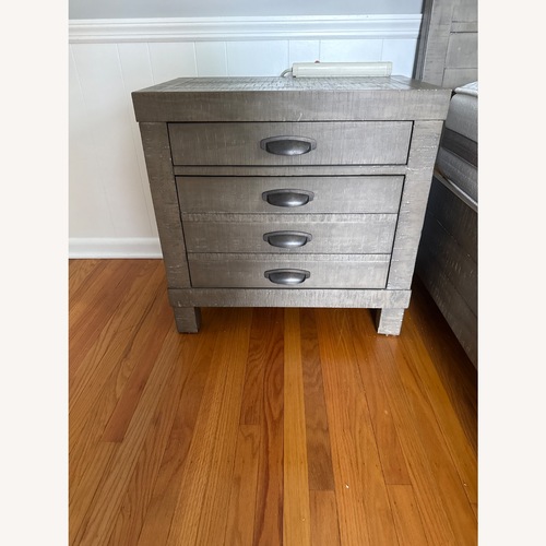 Used Bob's Discount Furniture Dark Gray Nightstand for sale on AptDeco