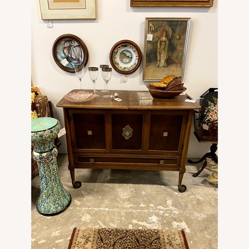 Used Vintage Mahogany Wood Sideboard Bar Cabinet for sale on AptDeco