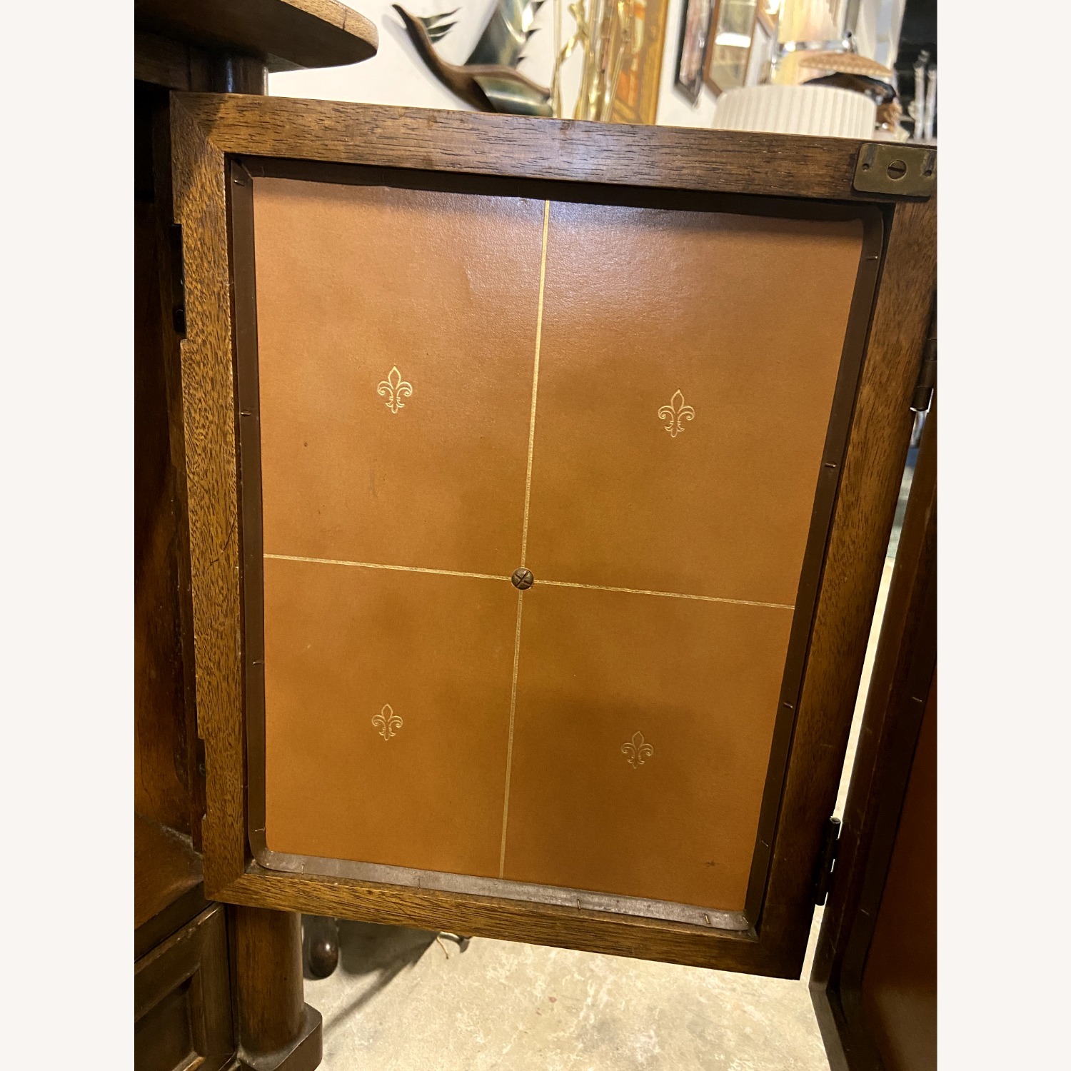 Vintage Mahogany Wood Sideboard Bar Cabinet  - image-2