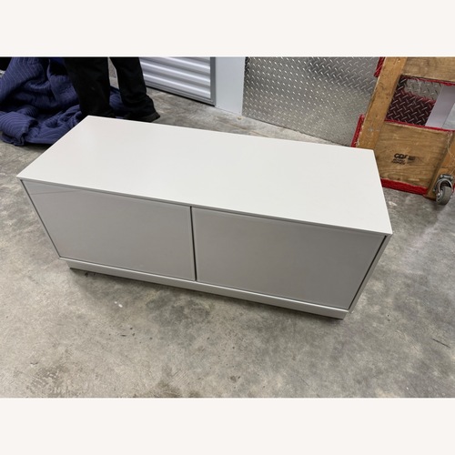 Used West Elm Emilia Light Gray Lacquer Media Storage for sale on AptDeco