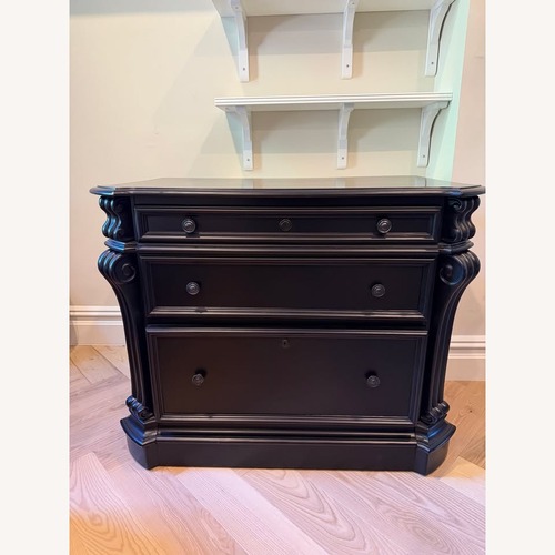 Used Hooker Furniture Corporation Black Wood Sideboard for sale on AptDeco