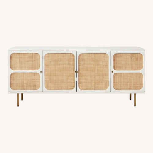 Used West Elm Ida Woven Media Console for sale on AptDeco