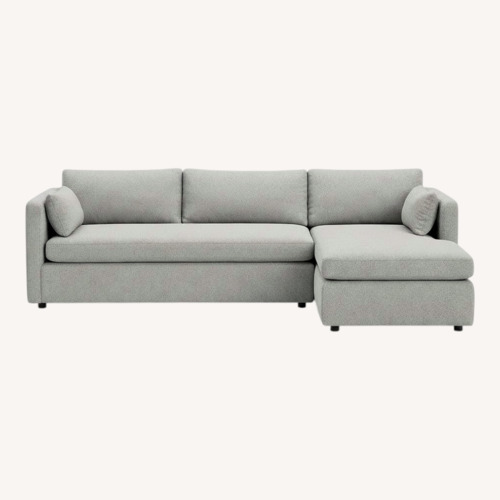 Used West Elm Bacall 116” Right 2 Piece Chaise Gray for sale on AptDeco