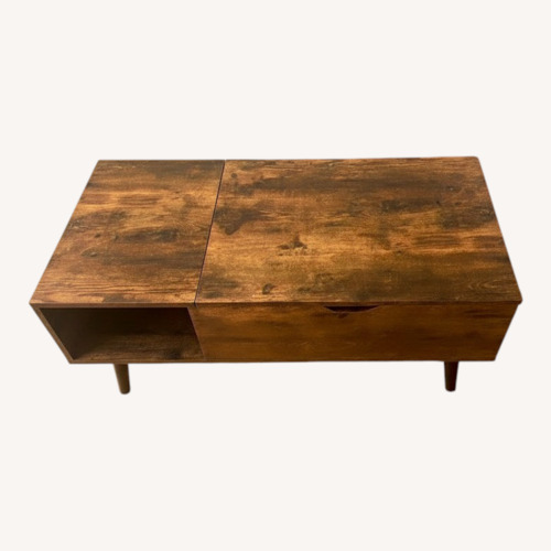 Used Dark Brown Wood Coffee Table for sale on AptDeco
