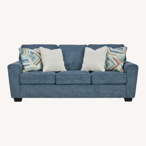 Used Ashley Furniture Cashton Blue Linen Sleeper Sofa for sale on AptDeco