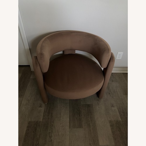 Used Bed Bath & Beyond Light Brown Fabric Accent Chair for sale on AptDeco
