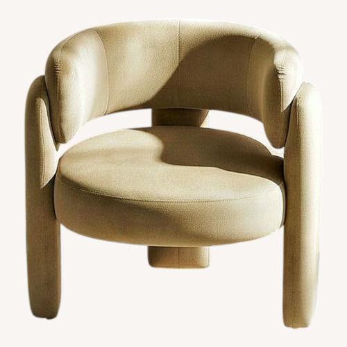 Used Bed Bath & Beyond Light Brown Fabric Accent Chair for sale on AptDeco