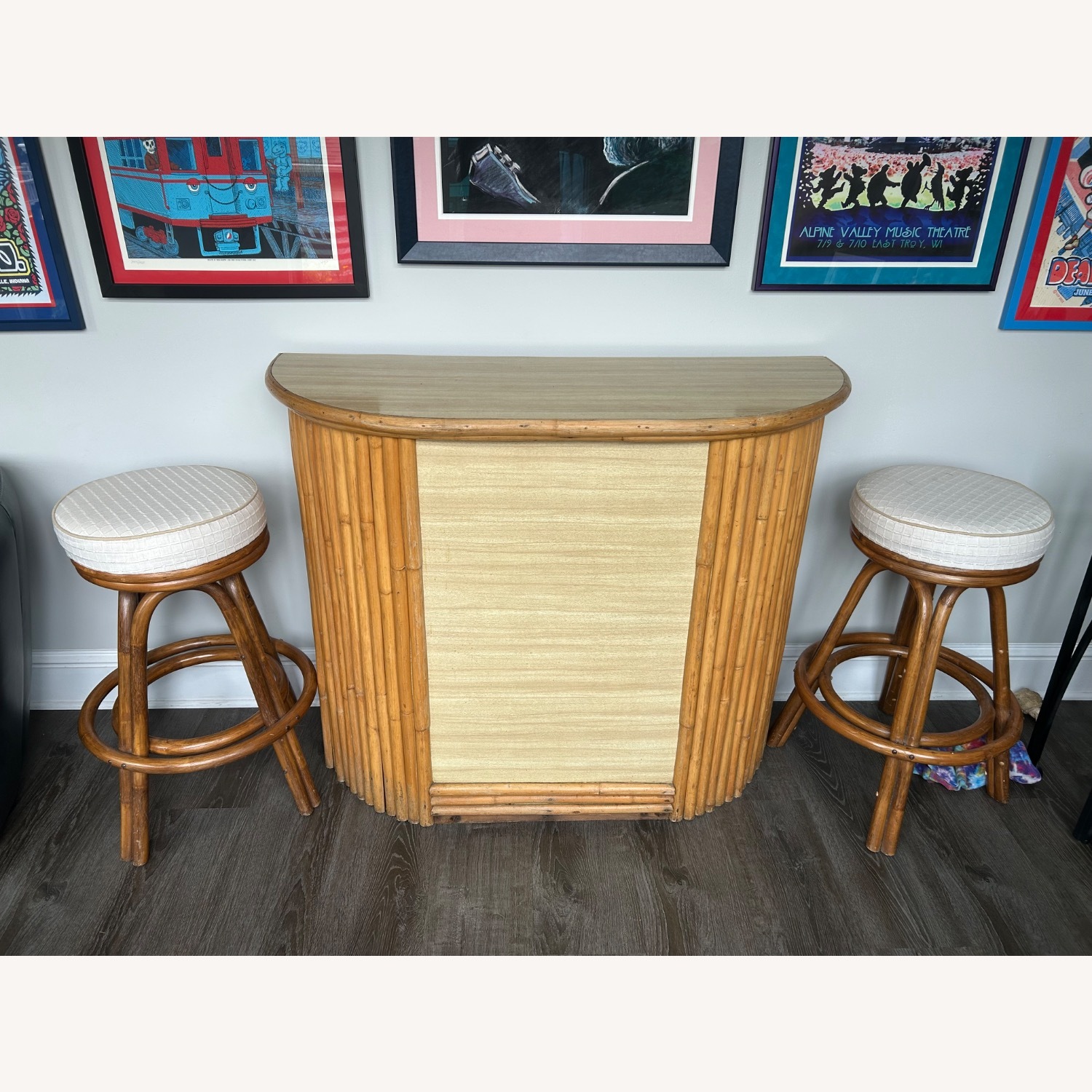 Vintage/Antique Light Brown Bar - image-1