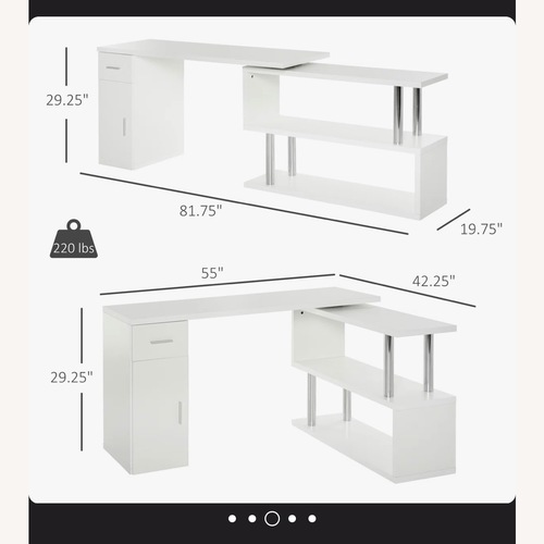 Used Wayfair L-Shape Foldable Desk for sale on AptDeco