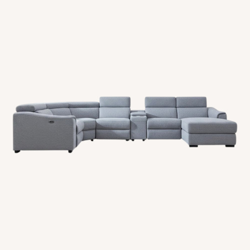 Used Wade Logan Light Gray Fabric 2 Piece Sectional for sale on AptDeco