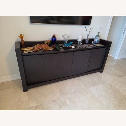 Used Dark Brown Wood Console for sale on AptDeco