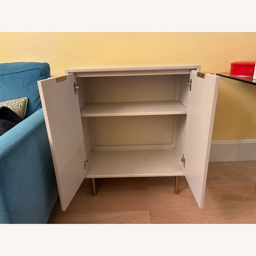 Used West Elm Light Gray Wood Sideboard for sale on AptDeco