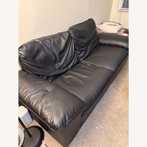 Used IKEA Black Leather Sleeper Sofa for sale on AptDeco