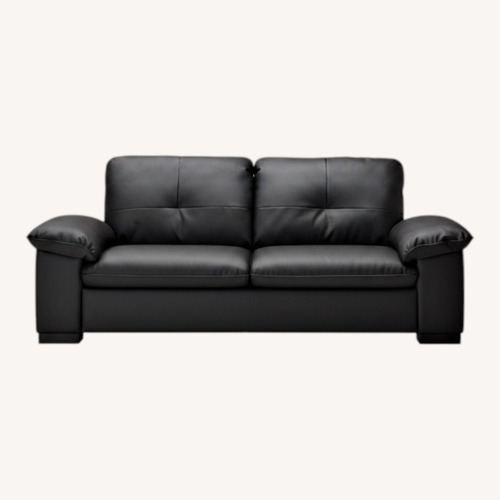 Used IKEA Black Leather Sleeper Sofa for sale on AptDeco